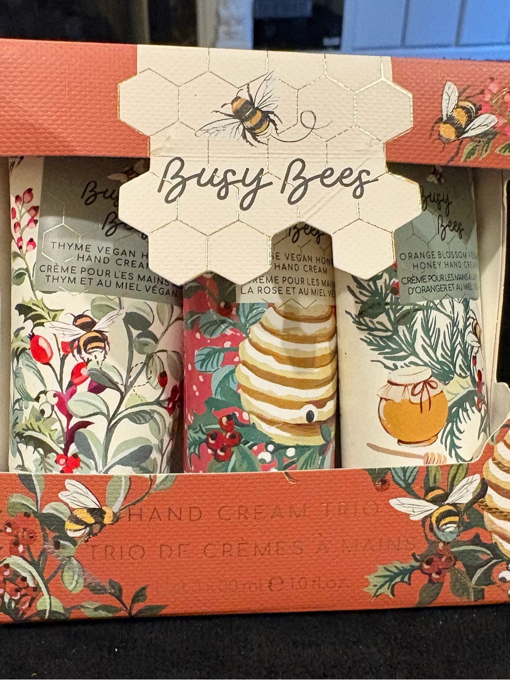 Heathcote & Ivory Busy Bee Rustic Vegan Honey Hand trio. Box is sealed.